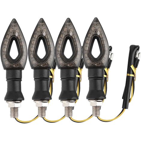 Lot de 4 clignotants universels pour moto, 12 LED ambre, étanches. (1/4)