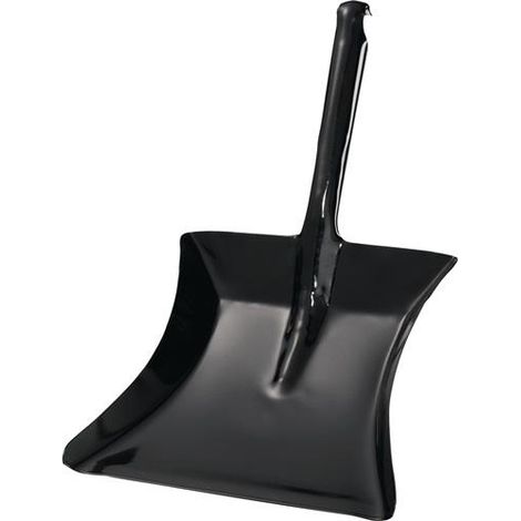 Kehrschaufel mit Düllgriff Metall schwarz lackiert Blatt L230xB260 mm (1/3)