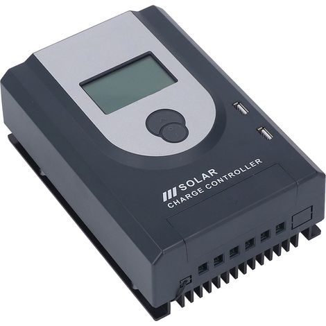 Régulateur de charge solaire MPPT Bluetooth Noir, contrôleur de panneau pour batterie lithium 12V 24V, chargeur intelligent avec fonction sans fil (1/5)