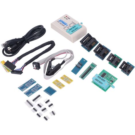 Programmateur Flash SPI haute vitesse pour puces 24 25 93 BIOS, adaptateur de clip de test avec module de programmation (1/5)