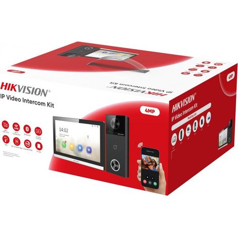 Sistema de videoportero Hikvision DS-KIS610-P de 17,8 cm (7") Negro (1/2)