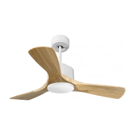 Modulo de KlassFan - Super destratificateur et ventilateur DC 106 cm Blanc pales bois clair sans Lumière  15 à 20 m²