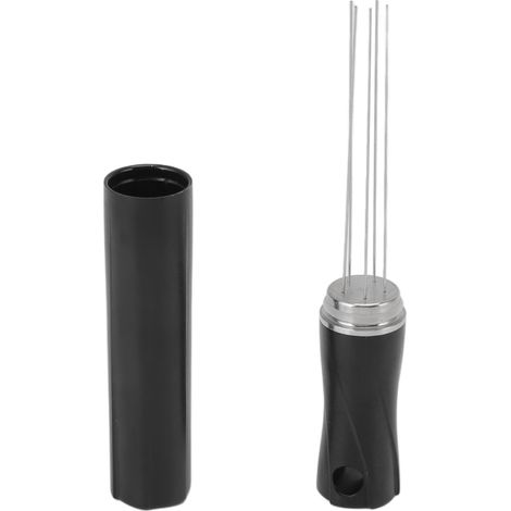 Toivize Kaffeespendernadel WDT Edelstahl Schwarz Aluminium Ergonomisch Tragbar Antiklumpen für Espresso (1/5)