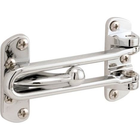 Serrure de sécurité à charnières intérieures - verrou de porte - chaîne de porte - Serrure de porte renforcée - Alliage de zinc - Argent (1/5)