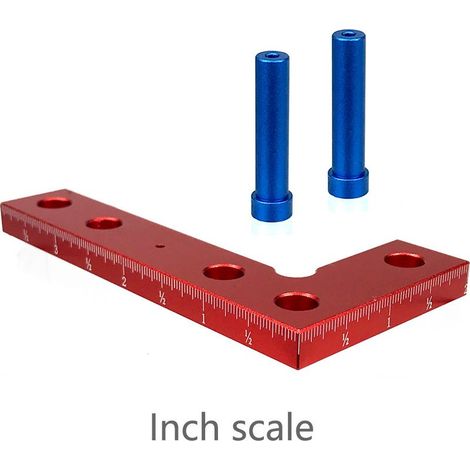 Mini centre d'outils pour le travail du bois (Impérial) Outil de marquage autocentrant pour le travail du bois, outil de marquage à bord carré de précision à 90 degrés, mini outil de centrage en allia (1/5)