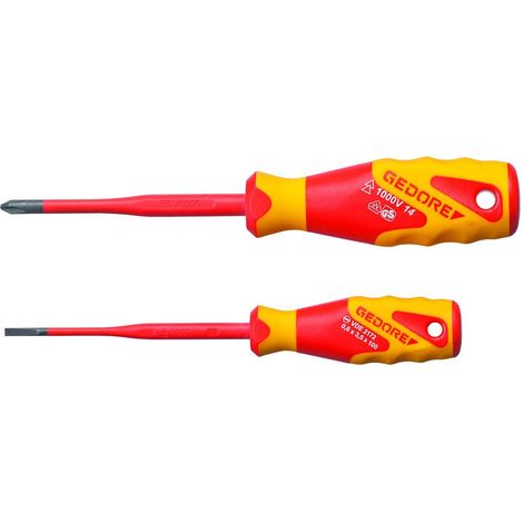 GEDORE 2928736 - Jeu de tournevis VDE SLIM DRIVE, 2 pcs. , VDE 2162-2172 PH-02 (1/3)