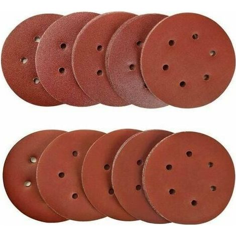 Disque Abrasif - 150 mm - Grains 40 à 2000 - Pour Ponceuse Excentrique 6 Trous - 100 Pièces (1/5)
