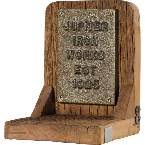Wandregal Mango / Altholz natur lackiert 16x16x20 cm montiert RAILWAY LIMITED 188 (1/3)