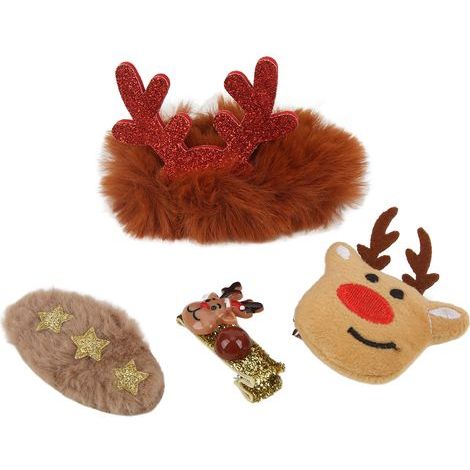 bezaubernde Weihnachtshaarspangen in Form eines Baumes und einer Fliege – ideal als Geschenk oder für Partys (1/5)