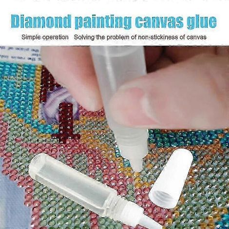Lot de 5 colles pour peinture diamant, colle non toxique pour broderie diamant et point de croix (1/5)