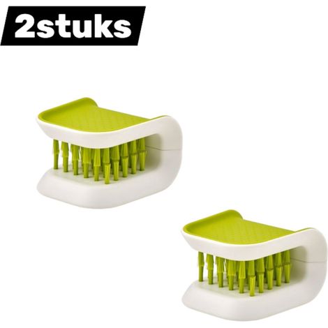 2pcs - Brosse de nettoyage - Couteau en U - Brosse de nettoyage sûre pour couteaux - Fourches et cuillères - brosse de cuisine - (1/5)