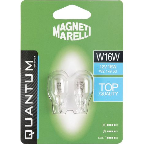 Magneti Marelli W16W coppia lampadine auto vetro 12V 16W attacco W2,1X9,5d (1/3)