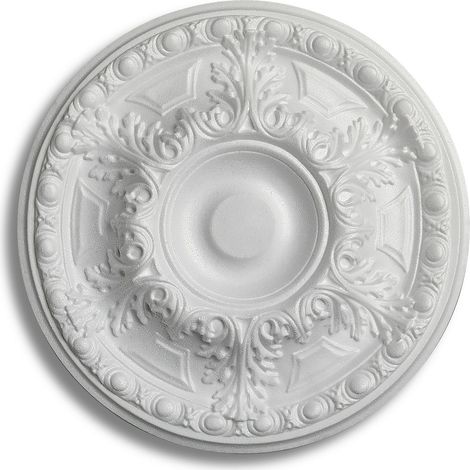 DECOSA Rosace Emilia Ø 48 cm - polystyrène - blanc - 1 pce