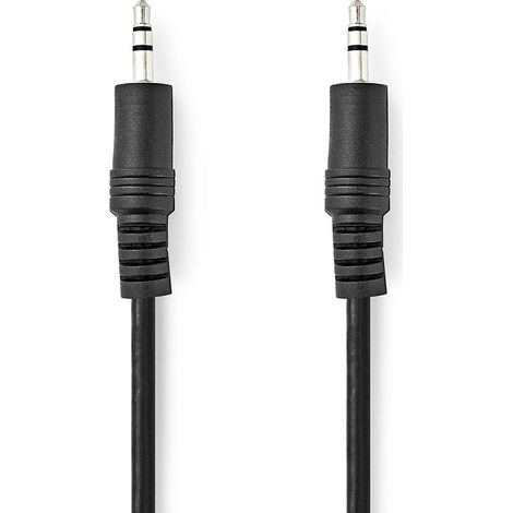 Nedis Stereo-Audiokabel / 3.5 mm Stecker / 3.5 mm Stecker / Vernickelt / 1.50 m / Rund / Schwarz / Label