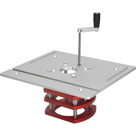 Manuelle Hebevorrichtung für Frästisch, Hebesystem-Set für Spindelfräse, silberne Aluminium-Einsatz-Grundplatte für Arbeitstisch (1/5)