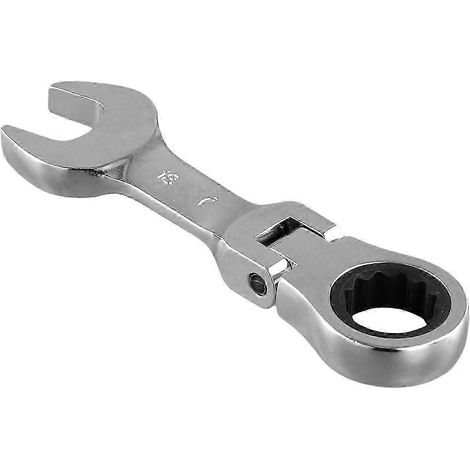 Clé à cliquet à poignée courte avec tête mobile, clé plate double usage rapide, outil de quincaillerie, outil de laboratoire (1/4)