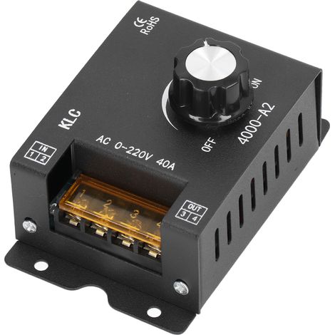 Régulateur de tension 4000W 220V AC variateur sans palier pour moteur chauffage contrôleur commutateur (1/5)