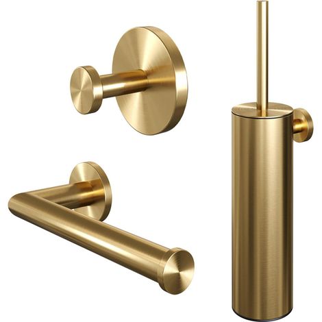Brauer Gold Edition Ensemble accessoires wc 3 parties Or brossé PVD