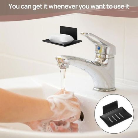 Porte Savon Mural sans Perçage,Porte Savon Douche,Support Savon Douche,Acier Inoxydable Porte Savon INOX Auto-Adhésif pour Stocke (1/5)