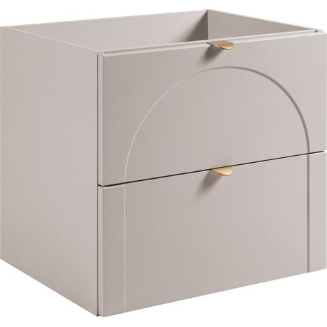Meuble sous vasque suspendu AURA cachemire mat 60 cm K (1/5)