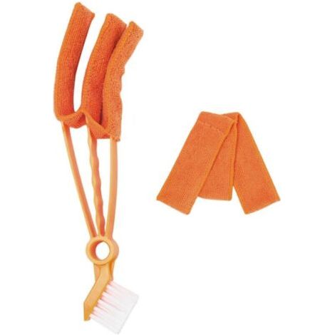 Brosse de nettoyage orange pour stores vénitiens, 2753,5 cm, 1 pièce, amovible et lavable pour les grilles d'aération.