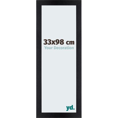 Cadre Puzzle 33x98 cm - Noir Mat - MDF - Mura. (1/5)