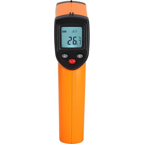 Termómetro infrarrojo, -50℃  400℃ (-58℉  986℃), termómetro infrarrojo láser digital con pantalla LCD, termómetro sin contacto para cocinas industriales. (1/5)