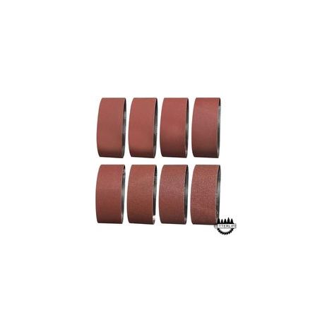 Lot de 16 bandes abrasives 100x610 mm, grains 40 à 320, pour bois – (1/5)