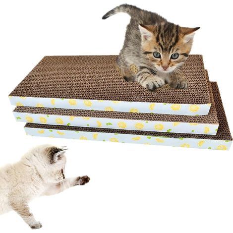 Griffoir Chats Résistant à l'usure 3PCS Grattoir pour Chats Tapis Griffoir de Grattage Jouer et Dormir, Protection Canapé Meuble Mur 43.5 x 21 x 2.5 cm (1/5)