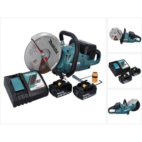 Makita DCE 090 RM2X1 Akku Trennschleifer 36 V ( 2x 18 V ) 230 mm Brushless + 2x Akku 4,0 Ah + Ladegerät