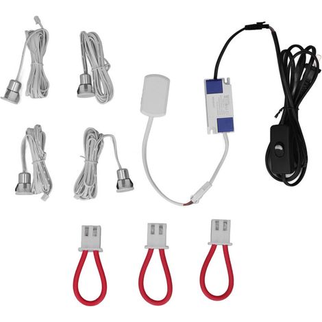 Spotlight LED Encastré 4 Têtes pour Vitrine Bijouterie, Lumière Naturelle 4000K, 100‑265V, pour Musée et Éclairage Mur (1/5)
