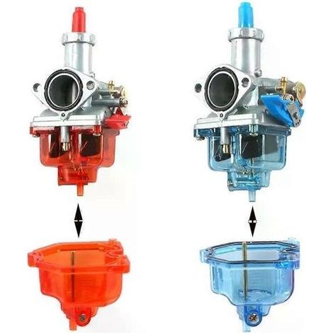 Cuve à flotteur transparente à fond transparent pour carburateur de moto, compatible avec les modèles TMX125, 150, 200, PZ27 et CG125 (chambre de remplissage de 26 à 32 mm). (1/5)
