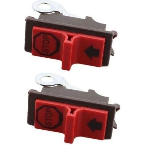 (5×1×1cm)2 interrupteurs d'arrêt pour Husqvarna 36 40 41 45 50 51 55 61 66 136 137 141 142 254 257 261 262 266 268 272 281 288 340 345 38 FR Tronçonneuse 5 371 372 394 395 (1/3)