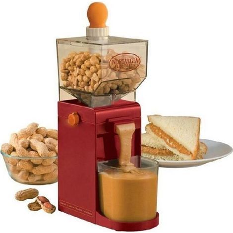 Rouge Machine de traitement du beurre d \'arachide à usage domestique Machine à beurre d \'écrou automatique portable Broyeur à café-Ywey (1/5)