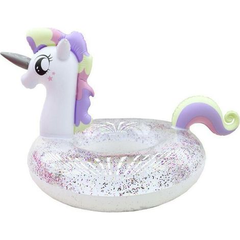 Anneau de Natation à Paillettes Licorne PVC Piscine Plage et  Gonflable Aide à la Natation (1/5)