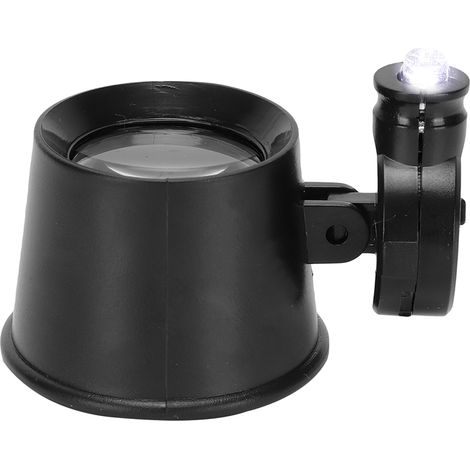 Loupe 10X avec LED, verre grossissant portable pour réparation de montres et bijoux (1/5)