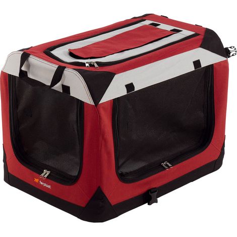 Ferplast HOLIDAY Niche portable pour chiens de petite et moyenne taille - 4 tailles. Variante HOLIDAY 4 - Mesures: 60 x 42 x h 42 cm - Bordeaux (1/5)