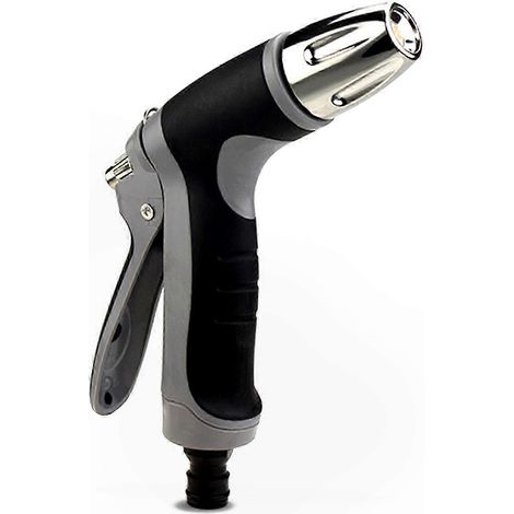 Pistolet d'arrosage haute pression pour tuyau jardin, robuste et polyvalent, idéal pour pelouse, voiture et animaux. Buse puissante pour un nettoyage efficace, adapté à tous les tuyaux. (1/5)