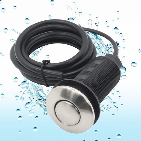 Interrupteur Pneumatique 32 Mm - 1 Unité - Acier Inoxydable - Pour Broyeur Et Baignoire - Montage Standard (1/5)