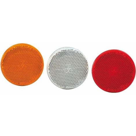 Catadioptre ø 80 blanc avec vis et écrou M5 (Lot de 4 )