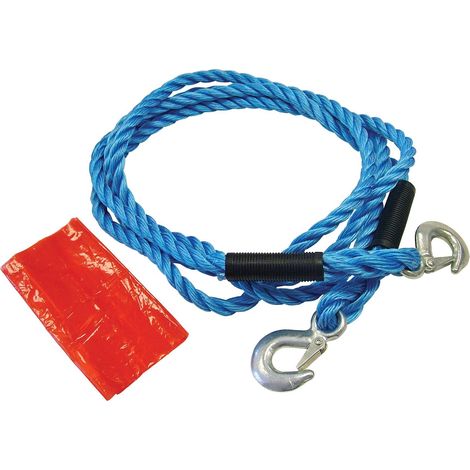 Faithfull XHMTR2040 Tow Rope 4m Metal Hooks 2 Tonne FAIAUTR2TON (1/4)