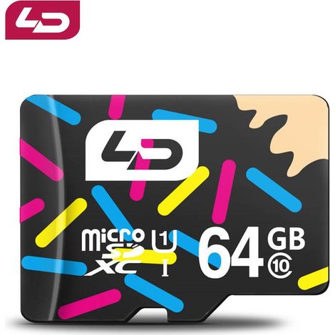 Carte micro 64Go- Convient aux caméras de surveillance, aux enregistreurs de conduite, aux téléphones portables et aux tablettes
