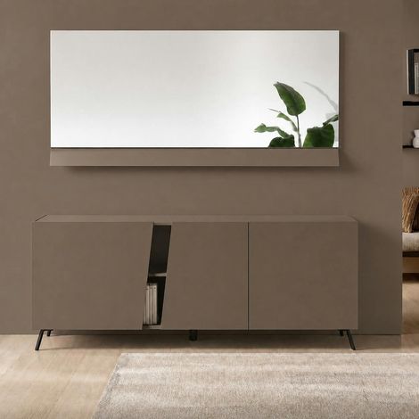 Buffet contemporain marron à découpe diagonale 180 cm LORA