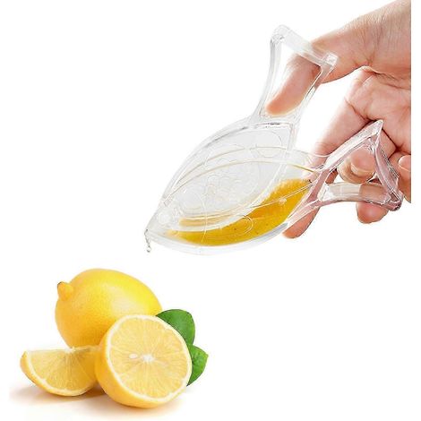 Presse-citron manuel en acrylique, presse-fruits transparent avec poignée (1/5)