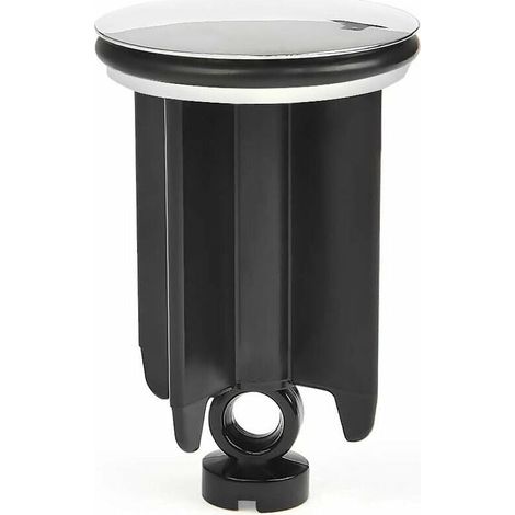 Ulisem Waschbeckenstöpsel ⌀ 40 mm höhenverstellbar für Badezimmer, Universal-Waschbeckenstöpsel aus Legierung – Schwarz (1/4)
