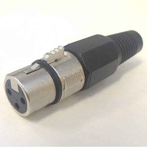 Connecteur XLR Femelle 3 Voies Noir