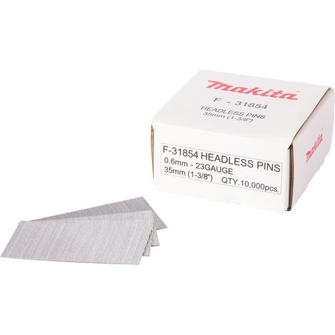 Makita - Pasador sin cabeza - para laminado - 10000 piezas - Longitud 35 mm - Anchura 0,6 mm (1/7)