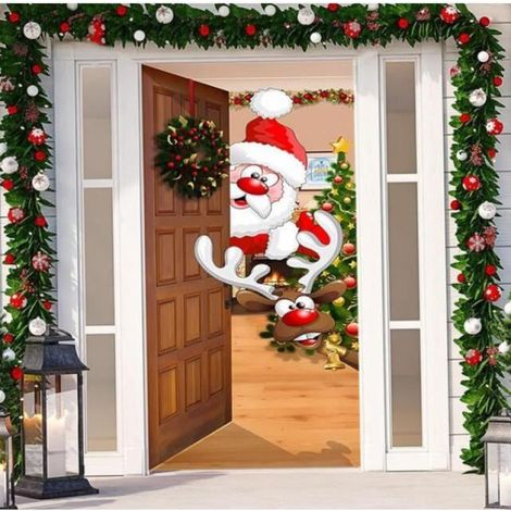 Couverture de Porte - Noel - Polyester - 90 cm x 200 cm - Multicolore (1/4)