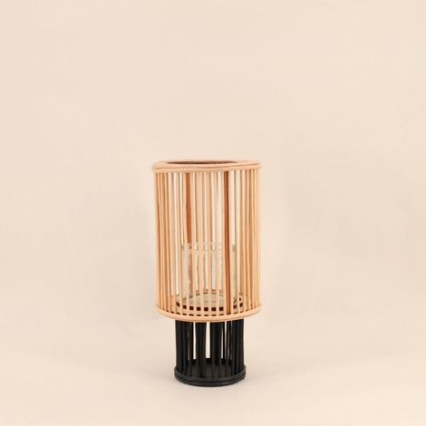 Lanterne ronde en bambou 30x13cm