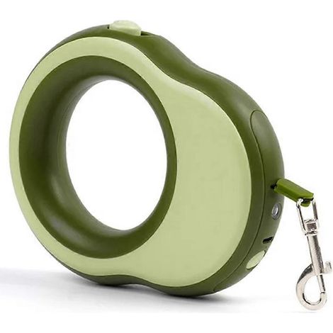Einziehbare Hundeleine mit LED-Licht – für sichere Spaziergänge bei Nacht – aus Nylon- und Polyestergewebe – ergonomischer Griff – Länge: 3,5 m (1/5)
